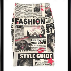 Fashion Magazine Hour Glass Skirt Size S/M